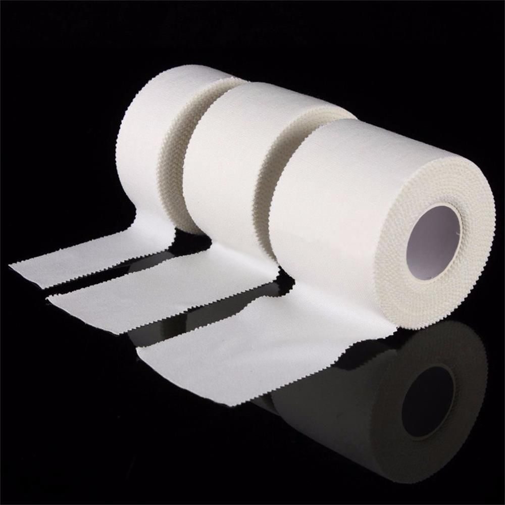 1pc médico impermeável algodão branco premium fita adesiva esporte ligação fisio muscular bandagem elástica tensão lesão cuidados apoio