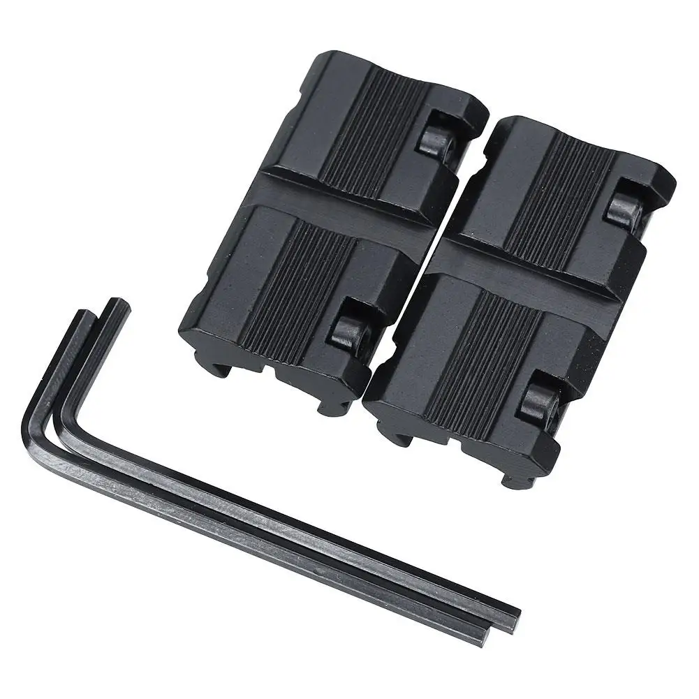 2pcs Tactical Picatinny 11mm Dovetail To 7/8" 20mm Weaver  Adapter Rifle Scope Mount Tactical Hunting Accessories