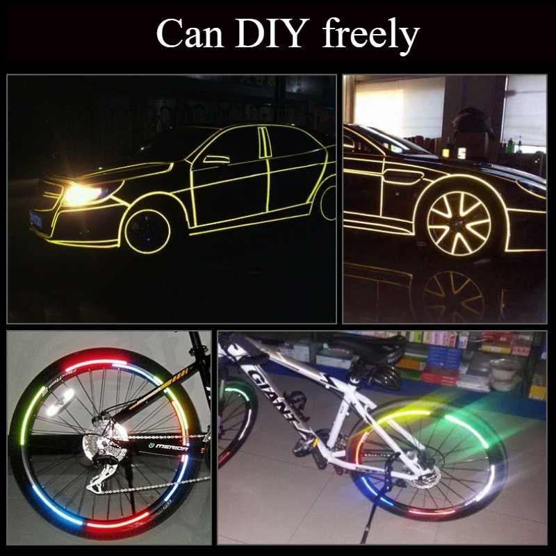 Bande autocollante de sécurité pour conduite de nuit, pour vélo, voiture, moto