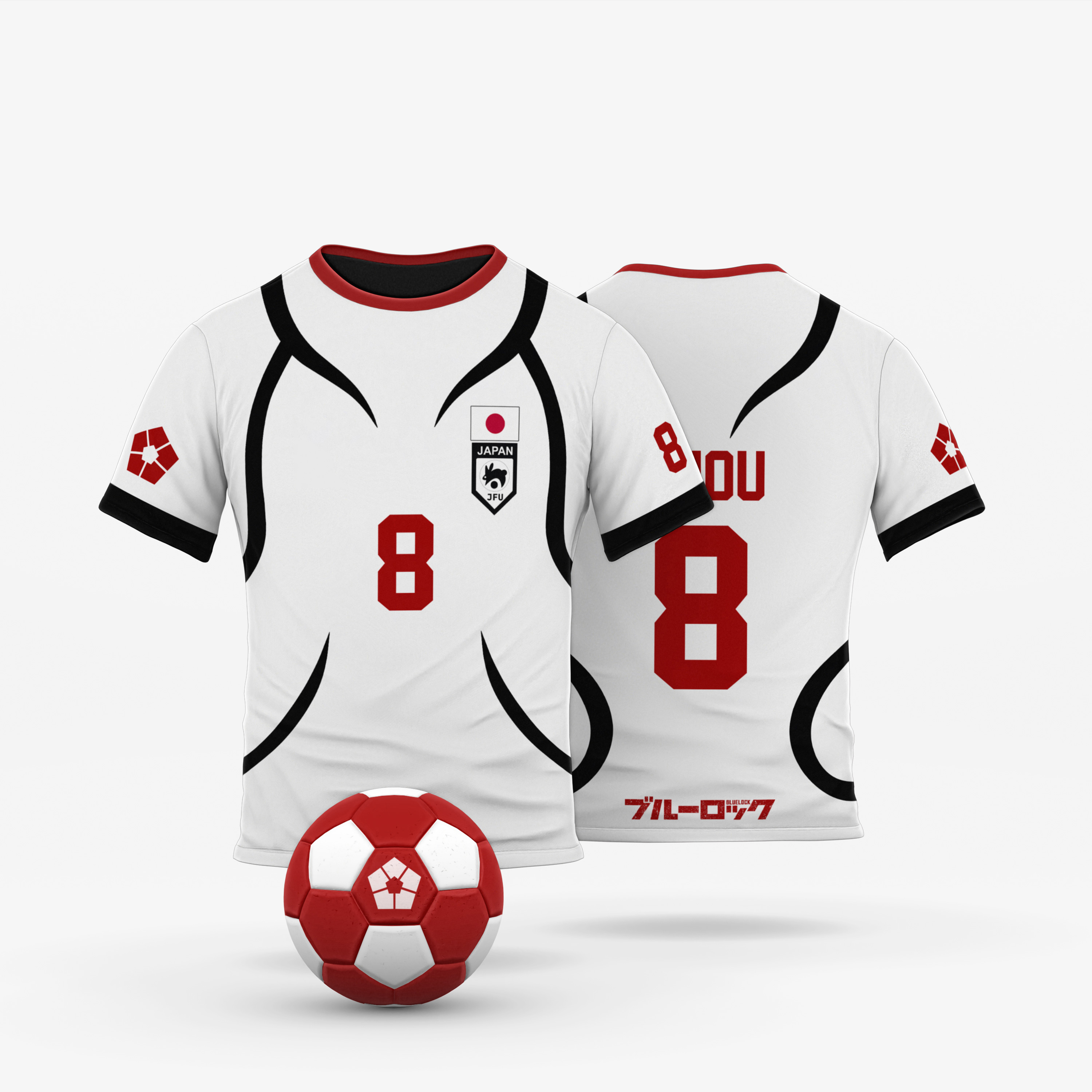 Blue Lock Japón U20 blanco dibujos animados Anime Cosplay hombres Jersey verano manga corta niños camisetas Tops 2024 moda mujer camiseta