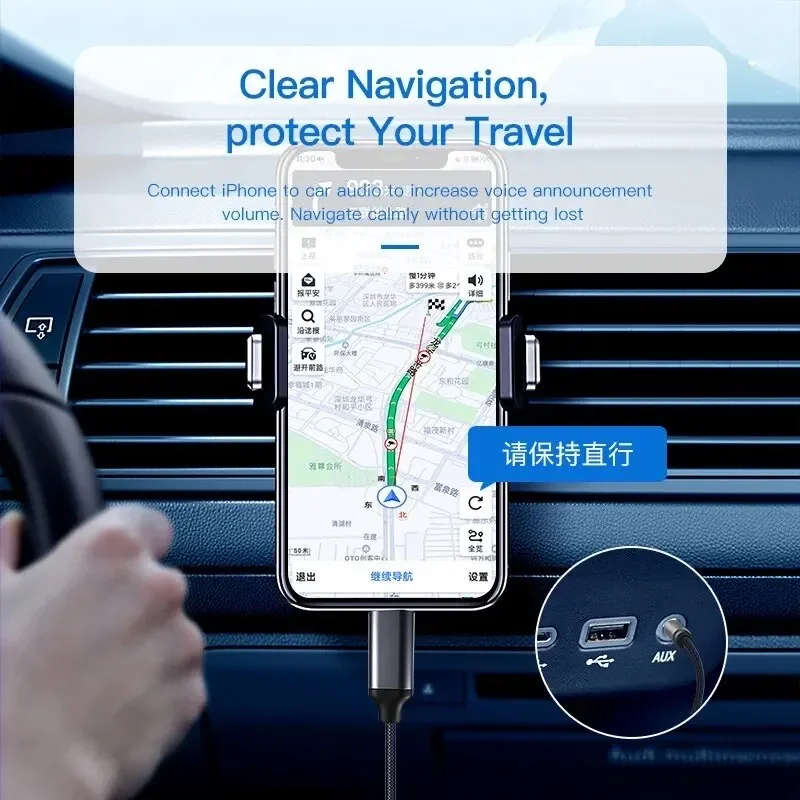 Blitz Auf 3,5mm Jack AUX Kabel 8Pin Zu AUX 3,5mm Kopfhörer Adapter Audio Kabel Stecker Splitter Für iPhone auto Lautsprecher