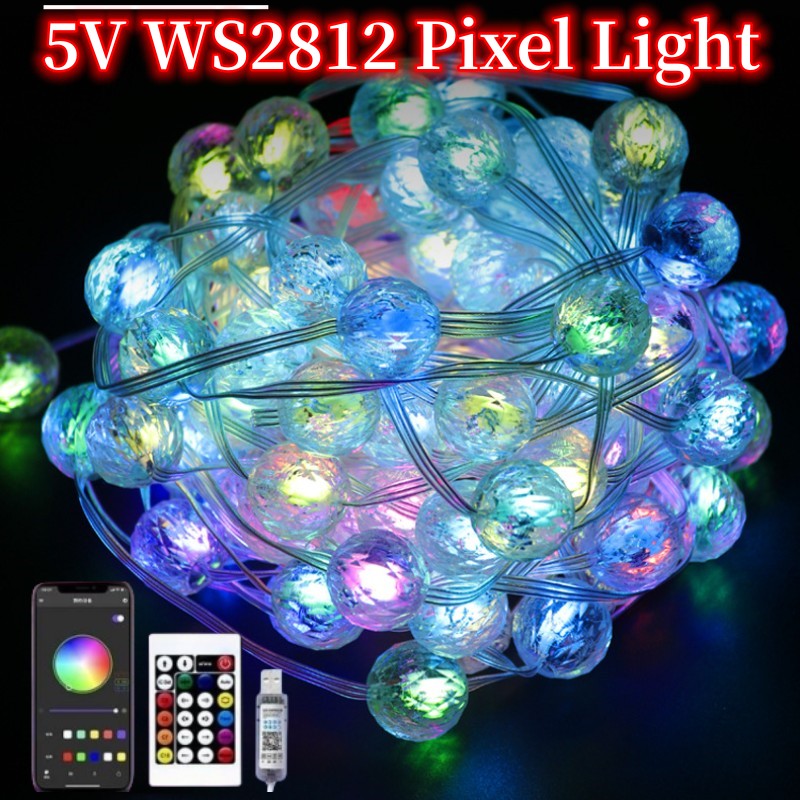 5v ws2812 LED Pixel Weihnachts licht Outdoor/Indoor Street Girlande Neujahr Weihnachten Tag LED Lichterkette für Urlaub Dekoration