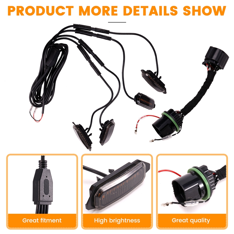 Y51A-For Great Wall WEY Tank 300 Medium Mesh Light LED Small Yellow Light Front Grille Decorative Light Modification