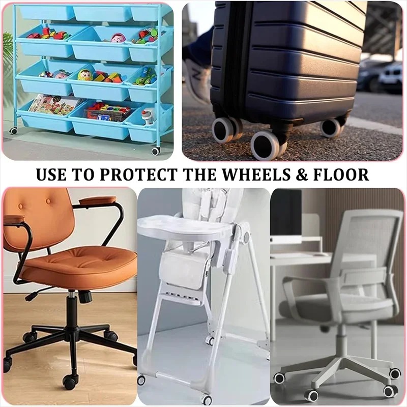 Silicone Wheel Protector for Suitcase Trolley Case Caster Sleeve Luggage Compartment Cover Silent Wheel Accessory