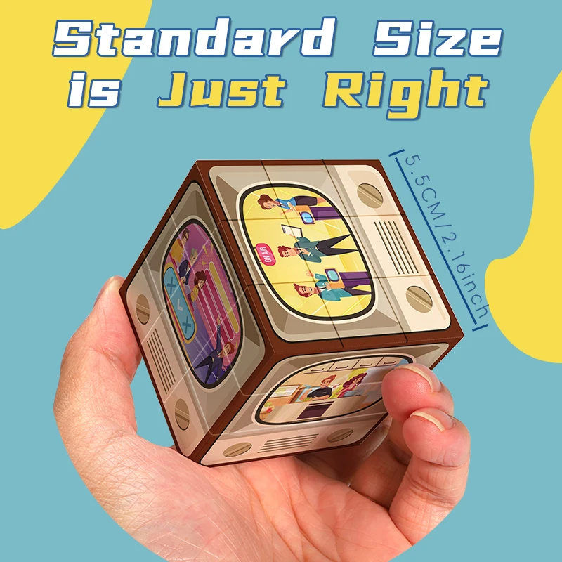 Magic Cube 3x3x3 3DUV television program stress-relieving puzzle professional smooth speed game children's toy gift