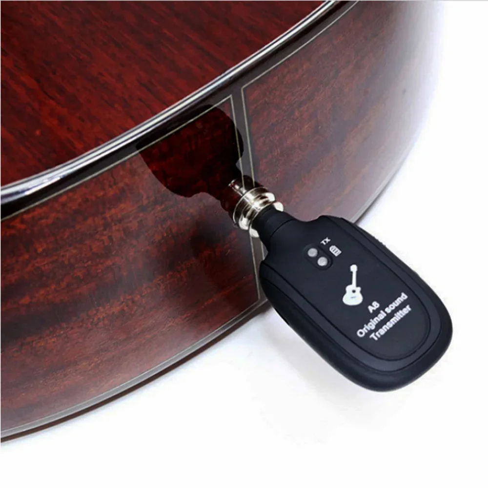 Ricevitore trasmettitore sistema wireless per chitarra UHF A8 Trasmettitore per chitarra wireless ricaricabile integrato per basso elettrico