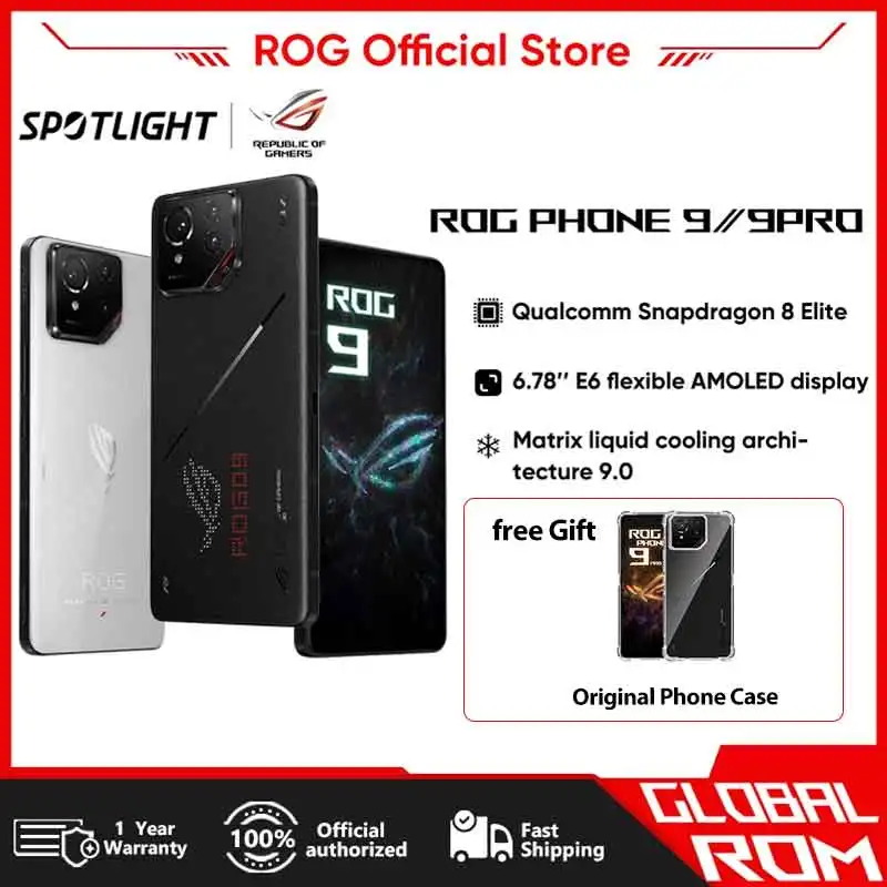 ASUS ROG Phone 9&9pro Gaming Phone Snapdragon Supreme Edition Matrix Liquid Cooling 185HZ E6 Gaming Screen