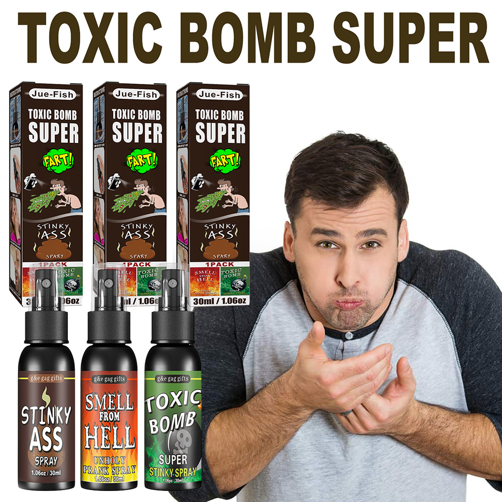 Plastic Gag Spray pode para adultos e crianças, brinquedos engraçados de Halloween não tóxicos, terrível spray de mordaça, brincadeira, 30ml