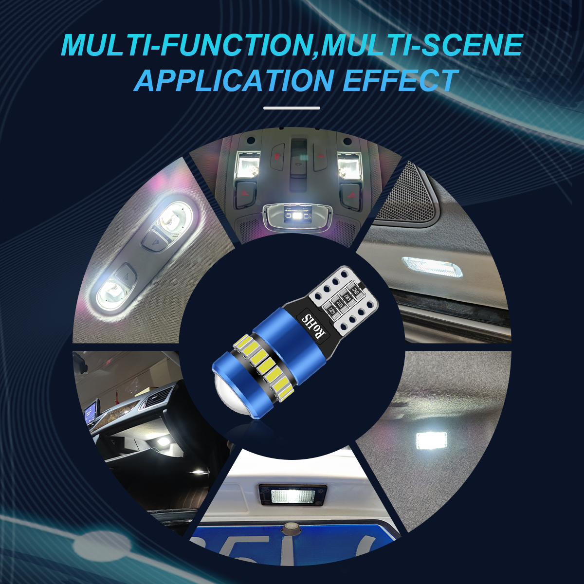 LupuAuto 2 STKS T10 W5W LED CANBUS Geen Fout 12 V Auto Zijbinnenverlichting 168 194 3030 SMD BMW Audi Super Heldere Auto-interieur Licht