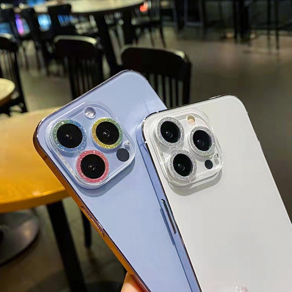 Glitzer Kamera Objektivs chutz für Apple iPhone 15 16 14 13 12 11 Pro Max 15 plus Mini-Rückseite Schutz Voll deckel Objektiv Filmglas