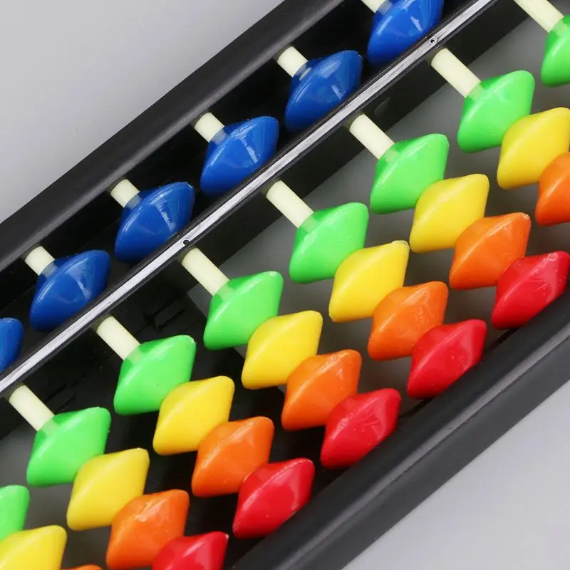 Strumento calcolo aritmetico soroban portatile in plastica portatile a 13 colonne Dropship con colori