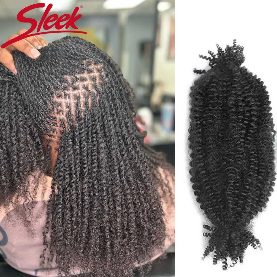Kinky torção crochê trança cabelo 22 Polegada qvr 100% feixes de cabelo humano elegante encaracolado feixes de cabelo humano 1 pçs afro kinky v cabelo em massa