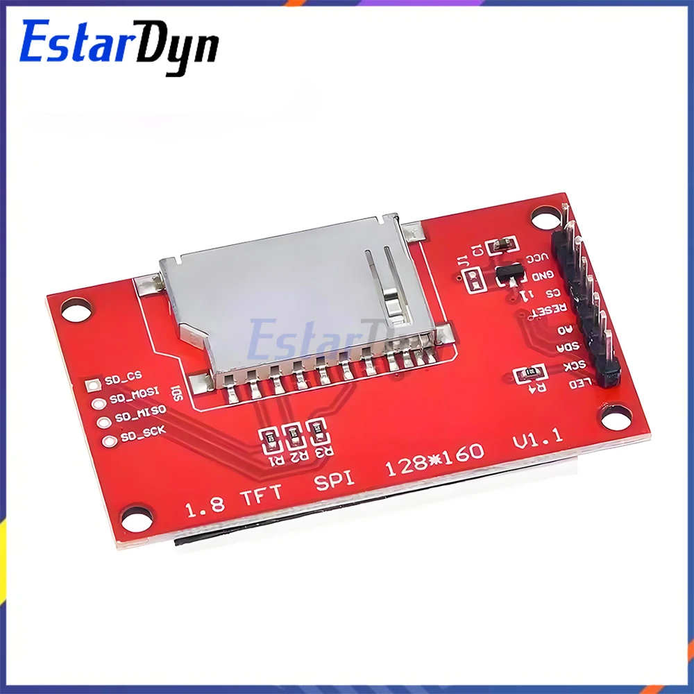 1.8 "ST7735S TFT LCD Display 128x160 SPI 3.3V/5V para Arduino Raspberry Pi ESP32 MicroPython Smart Home IoT