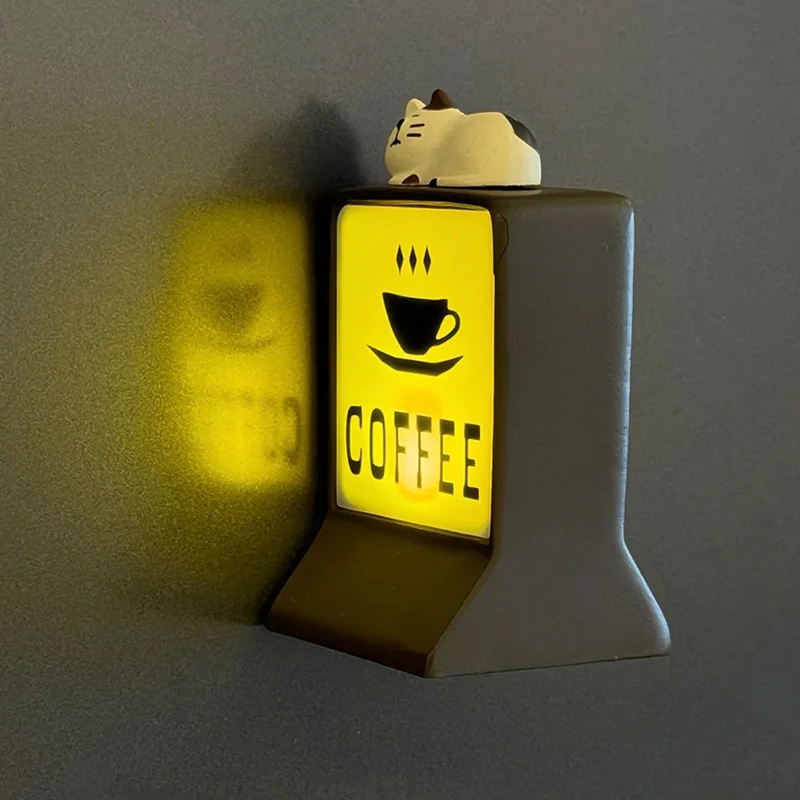 ร้านกาแฟแม่เหล็กตู้เย็นสติกเกอร์ Creative Convenience Store Light ป้ายเครื่องประดับตกแต่งบ้าน 711 กล่องไฟส่องสว่าง