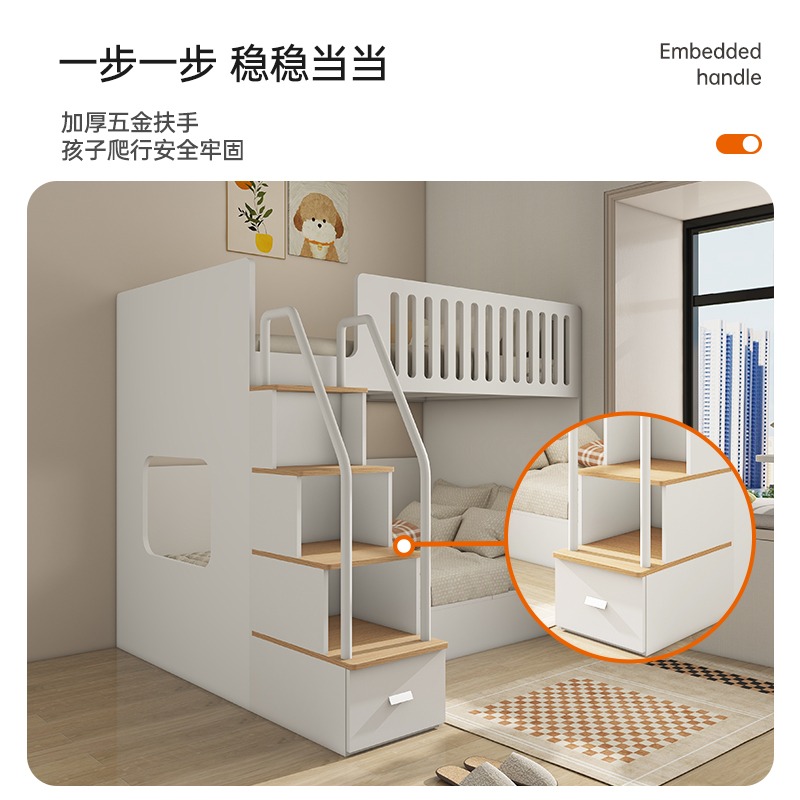 Bunk bed step cabinet solid wood step cabinet single sale children's bed step cabinet custom multi-functional tree house stair c