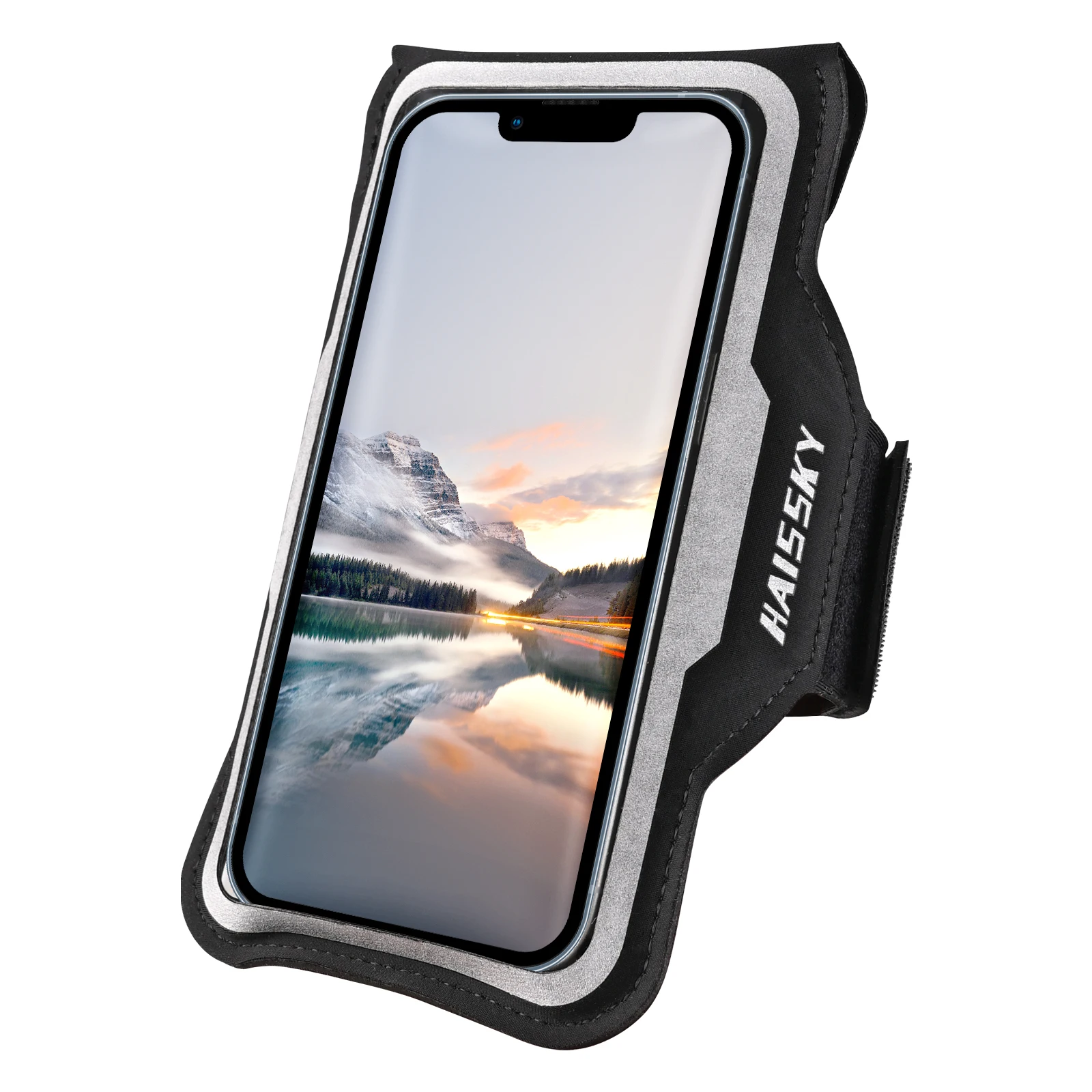 HAISSKY brassard de Sport de course Ultra-mince pour iPhone 17 16 14 13 Pro Max Air 15 Plus Samsung S24 Ultra Xiaomi ceinture bras sac pochette