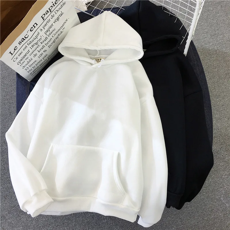 Sudadera con capucha Lisa informal para mujer, sudaderas elásticas cómodas, ropa cálida con bolsillos holgados, jerséis de calle a la moda para mujer 2024