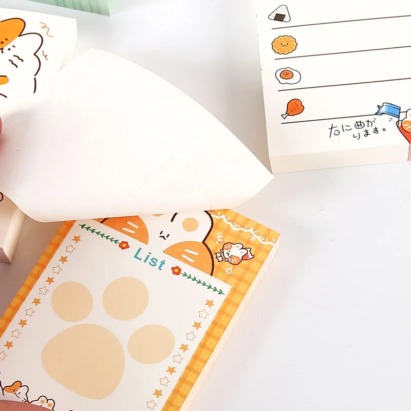 100 Sheets Colorful  Cut  Rabbit  Memo Sticky Note Paper Daily To Do It Check List Paperlaria School Stationery