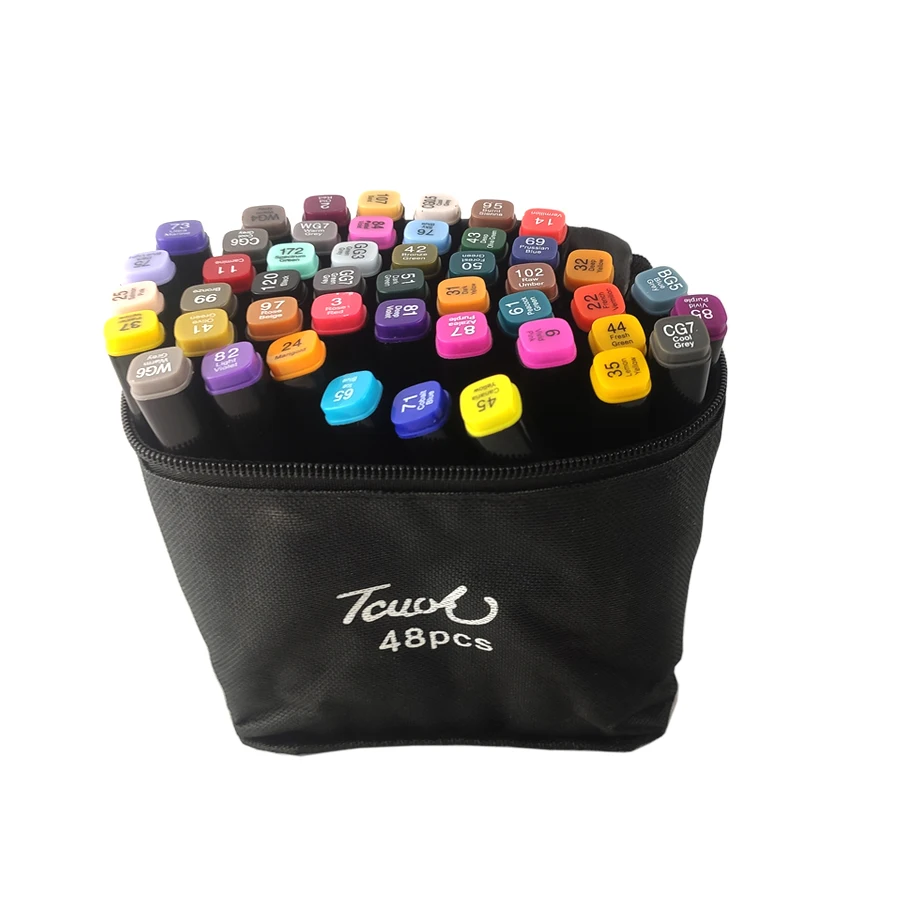 Pennarelli ad alcool, pennarelli artistici permanenti con doppia punta a pennello 24-80, pennarello da colorare per carte da pittura con libri, regalo di Natale per bambini
