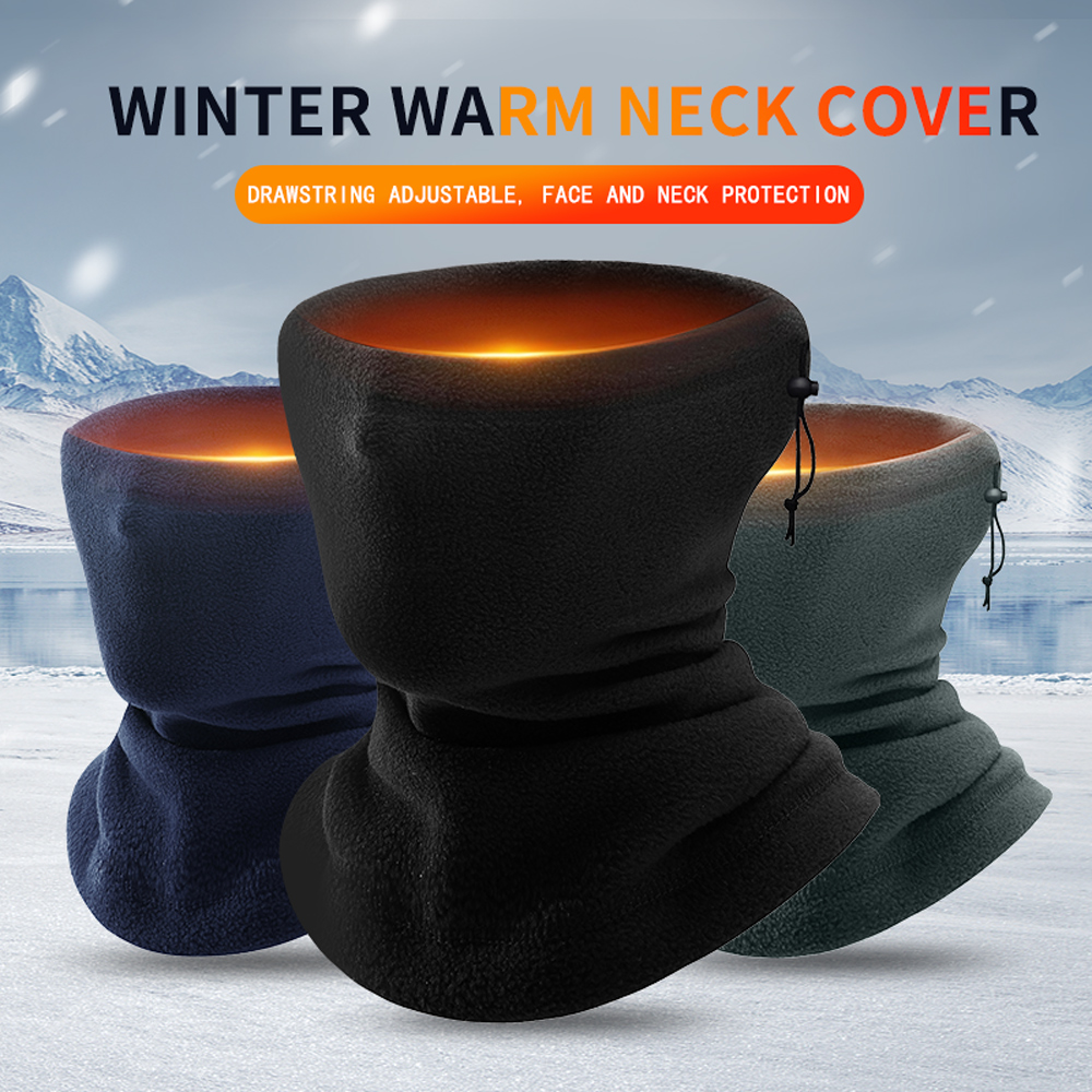 Motocicleta cachecol quente velo máscara de esqui à prova de vento polar velo ciclismo cordão engrossado outono inverno unisex capa facial