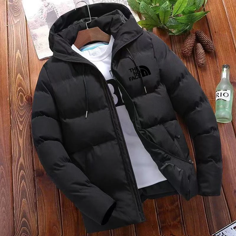2024 nova jaqueta masculina de inverno com chapéu inverno moda popular confortável jaqueta leve casual jaqueta quente XS-4XL