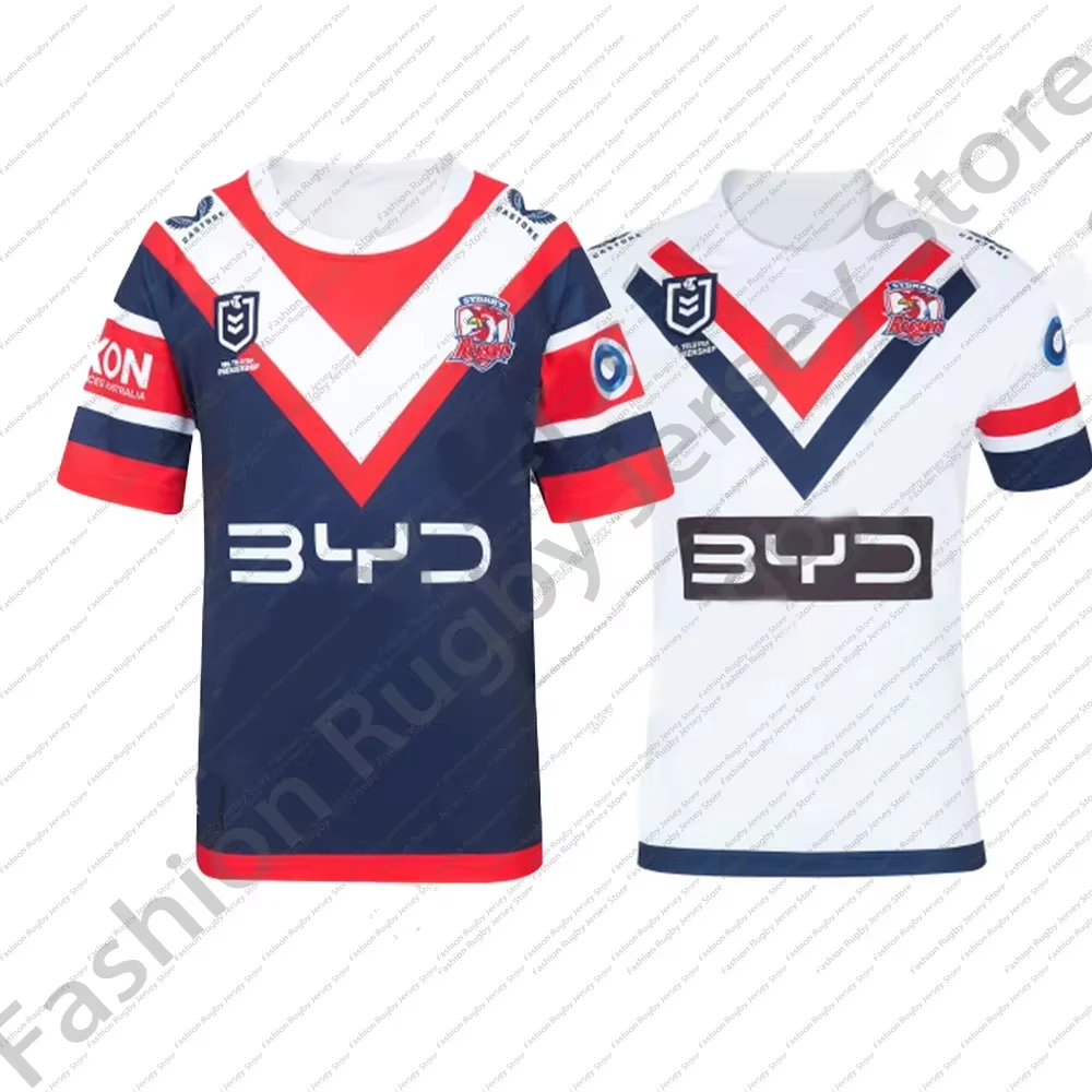 2025 Sydney Roosters Rugby Jersey Casual Crianças S_adult-camisa Equipe Camiseta Masculina Juventude Meninos Casa e Away Confortável Secagem Rápida