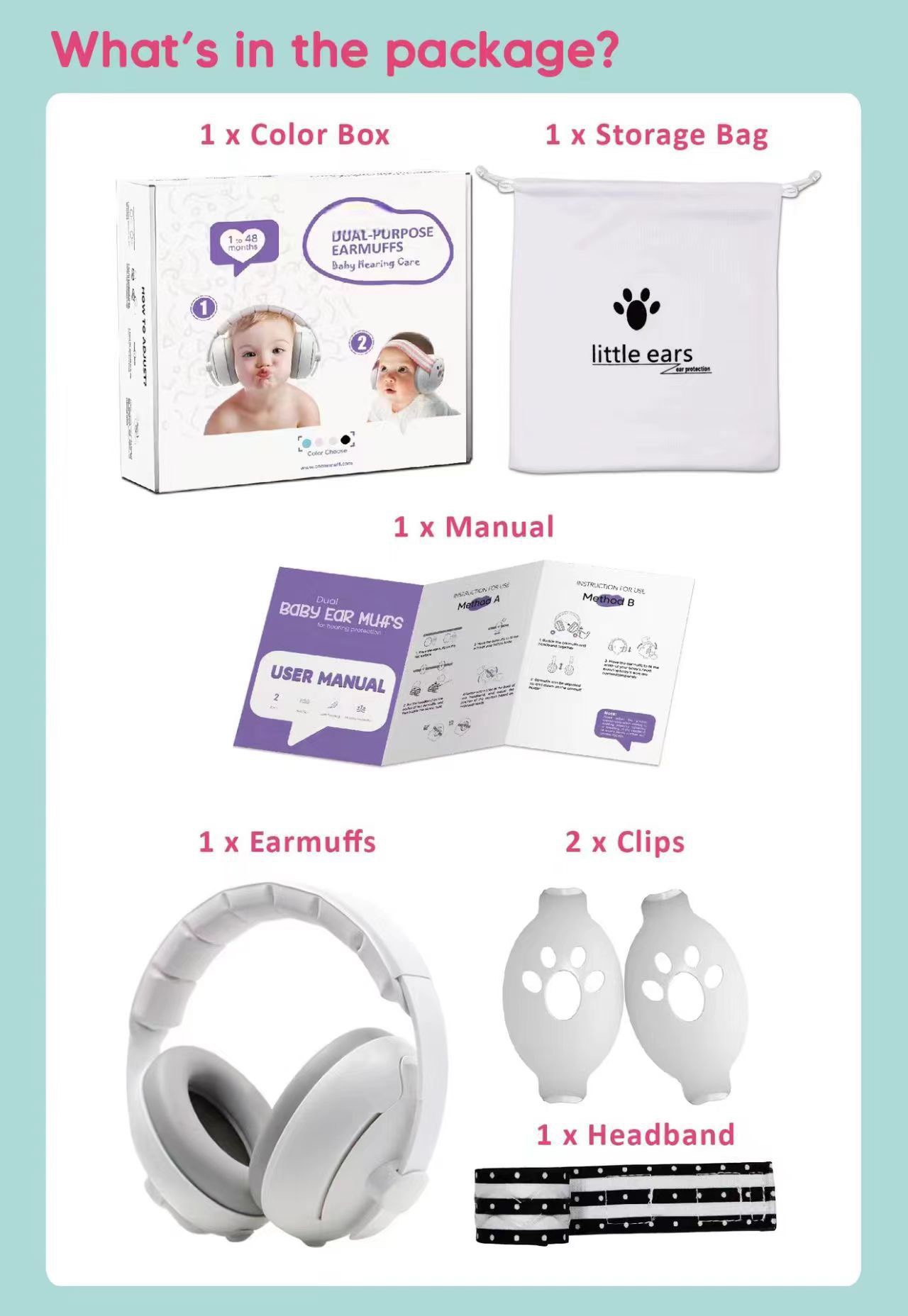 Baby-Gehörschutz, geräuschunterdrückende Kopfhörer, 2-in-1-Ohrenschützer mit umwandelbarem Design, Geräuschreduzierung für Kleinkinder, verbessert den Schlaf, Bab