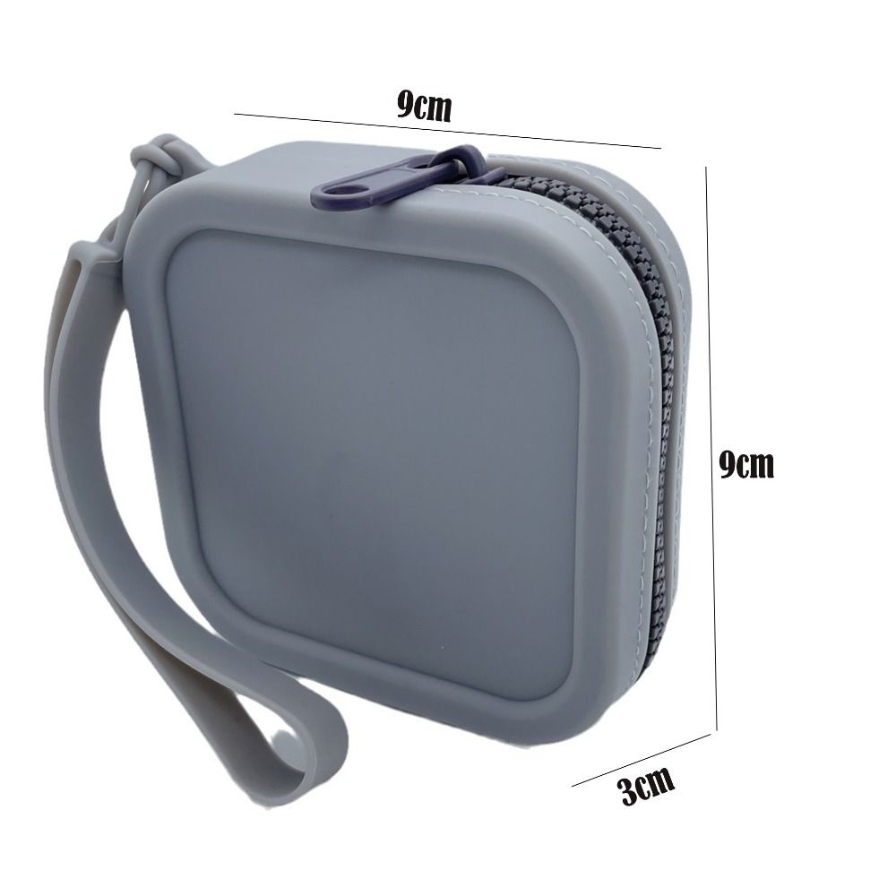 Vintage siliconen organisator portemonnee portemonnee waterdichte rits oortelefoon tas reisetui studenten