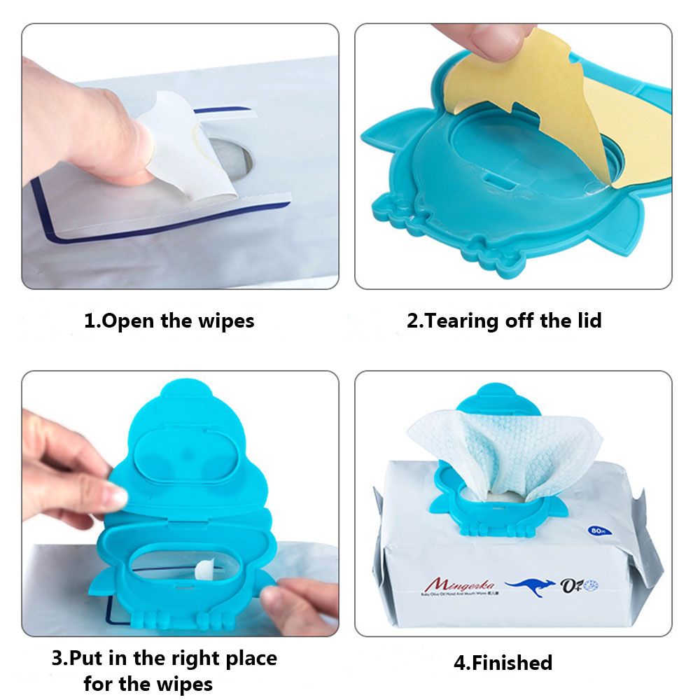 Reusable Portable Baby Wet Wipes Lid Child Self-Adhesive Tissues Cover Flip Cover Accessories