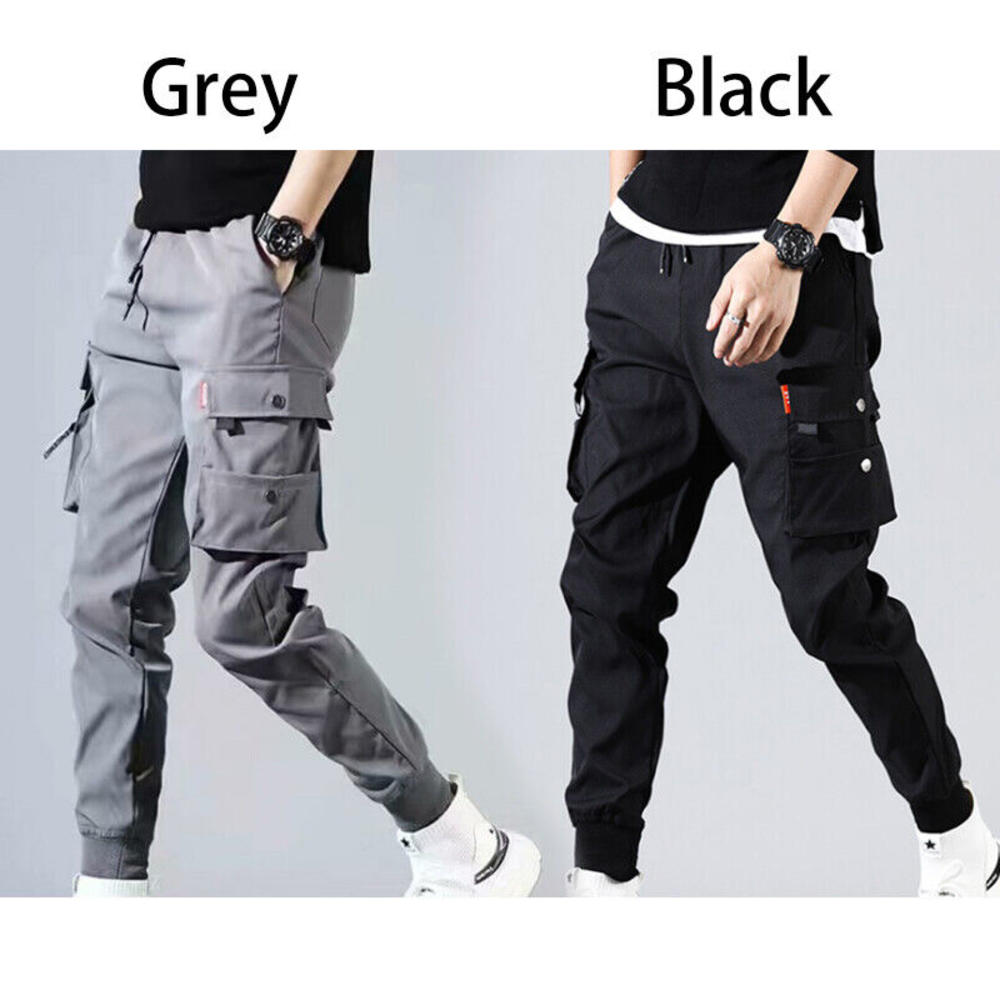  Men Cargo Tactical Pants Work Combat Multi-pockets Casual Training Trousers Joggers Hiking Mens Large Size Loose Sports Pants