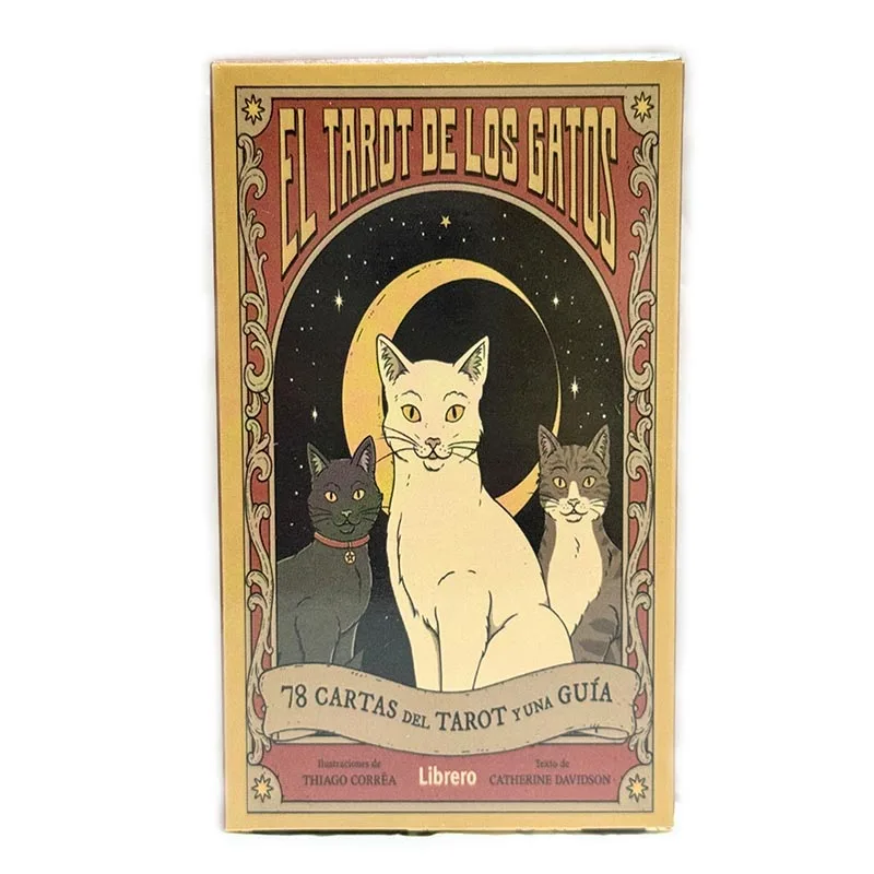 Карты El Tarot De Los Gatos 78 Cartas Del Tarot, испанское издание, правила кошек, колода гадания на земле, Borad, играющие в игры