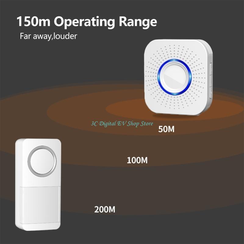 E74D Wireless Waterspert Doorbell 200m Home Door Intelligent Universal