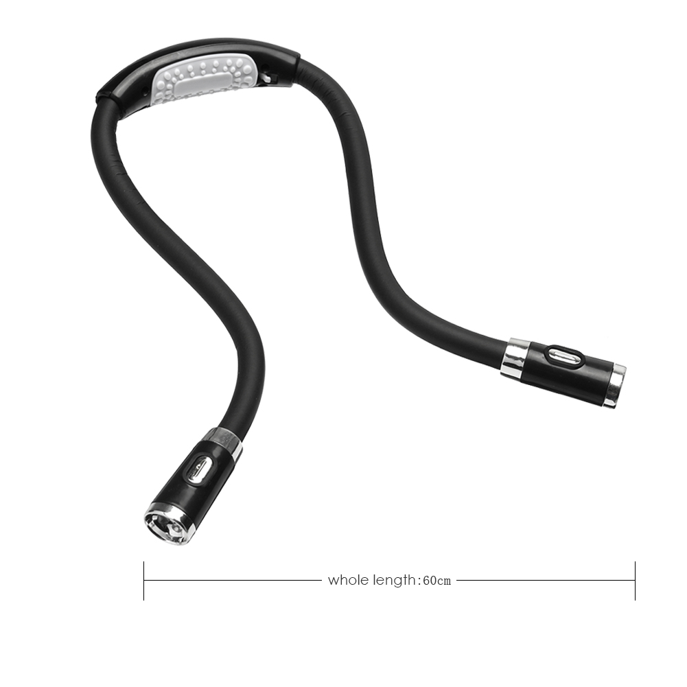 ABS LED Flexible Handsfree Hug Neck Reading Book Light Lamp Torch Flashlight Multifunctional Rechargeable Work Lamp