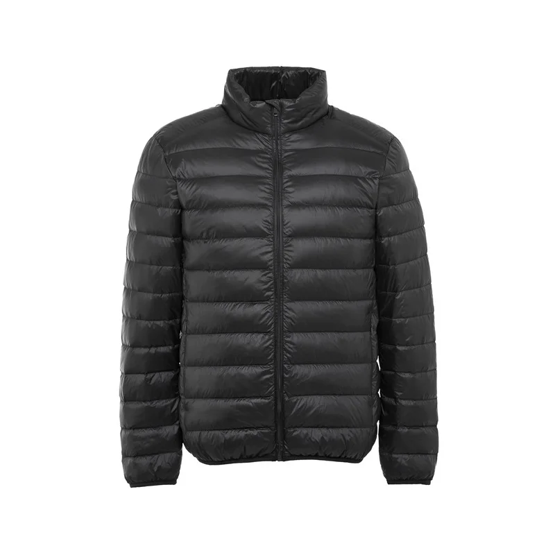 2025 0-10 ℃   Herbst Mode männer Ultra Licht Ente Unten Jacken Winter Feder Gepolsterte Puffy Mantel Tragbare Warme Stepp Oberbekleidung