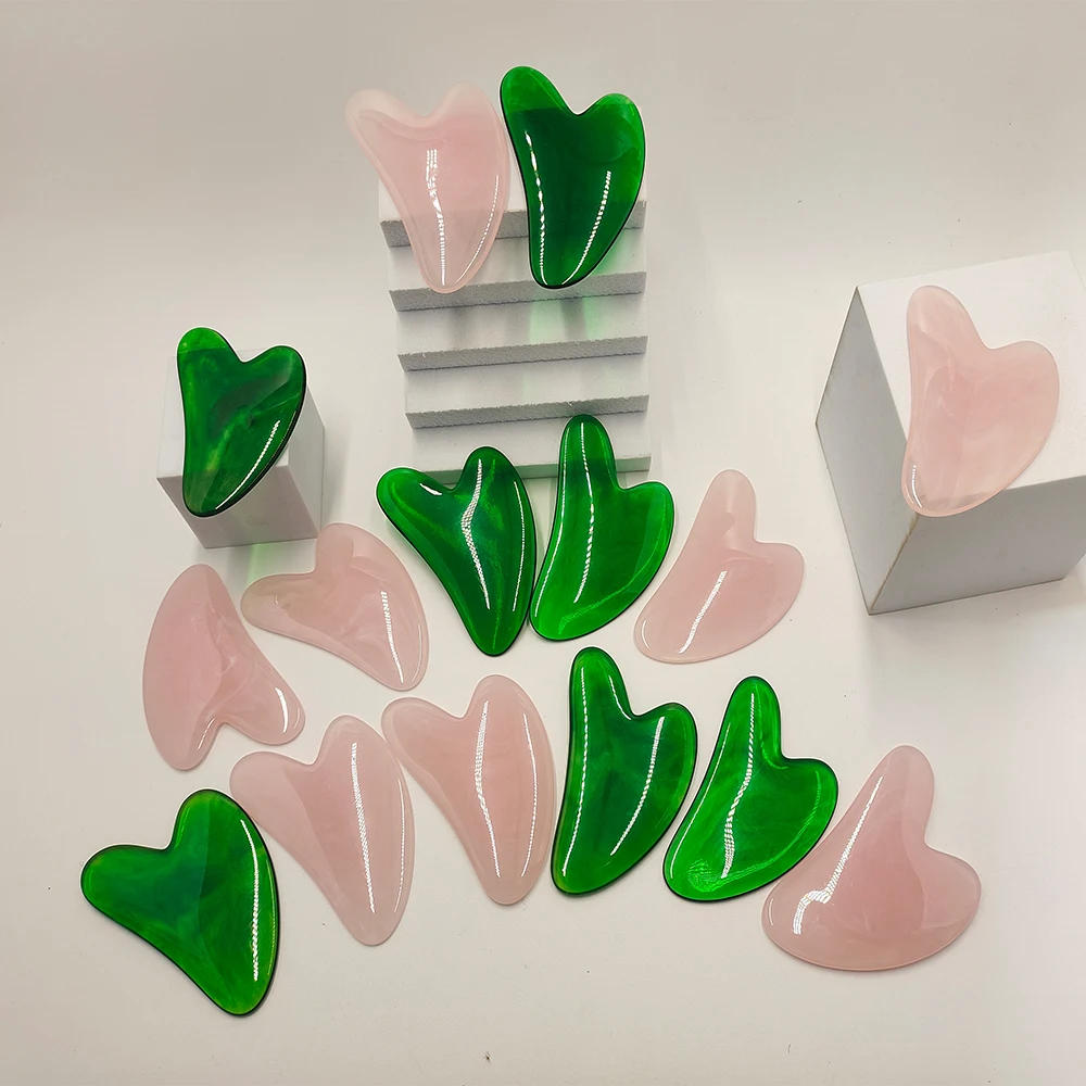 1PC 수지 Gua Sha 마사지 보드 페이셜 스킨 케어 Guasha 도구 페이스 마사지 스크레이퍼 페이스 넥 백 바디 스파 마사지 도구