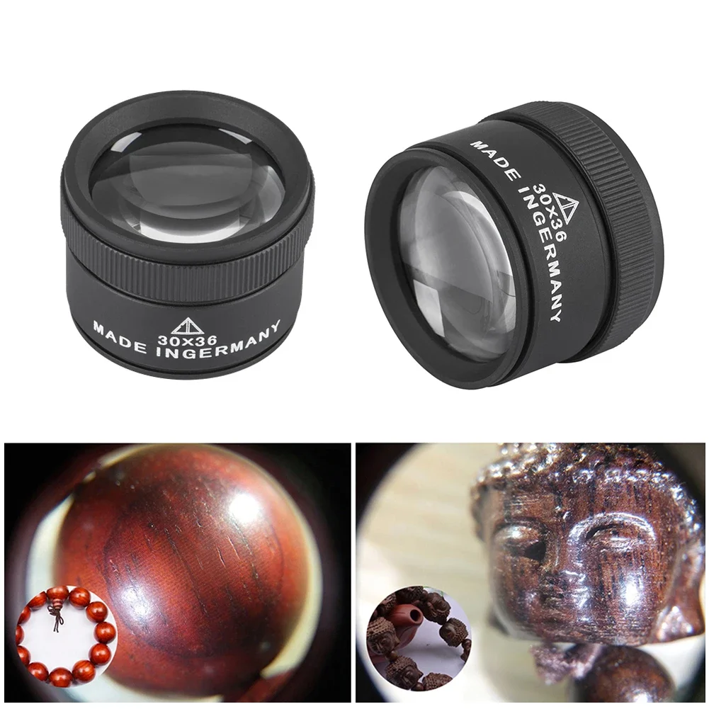 30X 36mm Lupe für Präzisionsarbeiten K9 Optische Linse Monokel Uhr Lupe Lupe Handheld Münze Briefmarken Schmuck Lupe