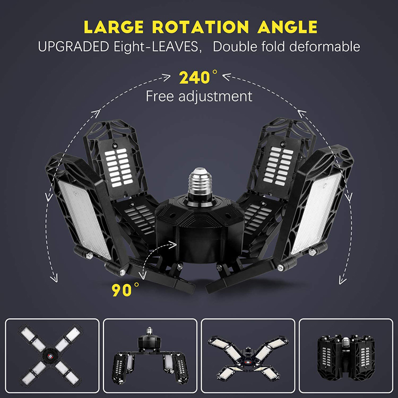 Powerful Garage Led Lamp Workshop Warehouse Ceiling Work Lights Folding 15000 Lumen 150W Light for Garage Industrial Lighting