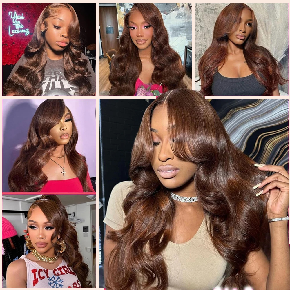 Bruin menselijk haarbundels met sluiting 4x4 Raw Hair Extensions Onverwerkte Virgin Body Wave 100% menselijk haarweefsel 3 4 bundeldeal