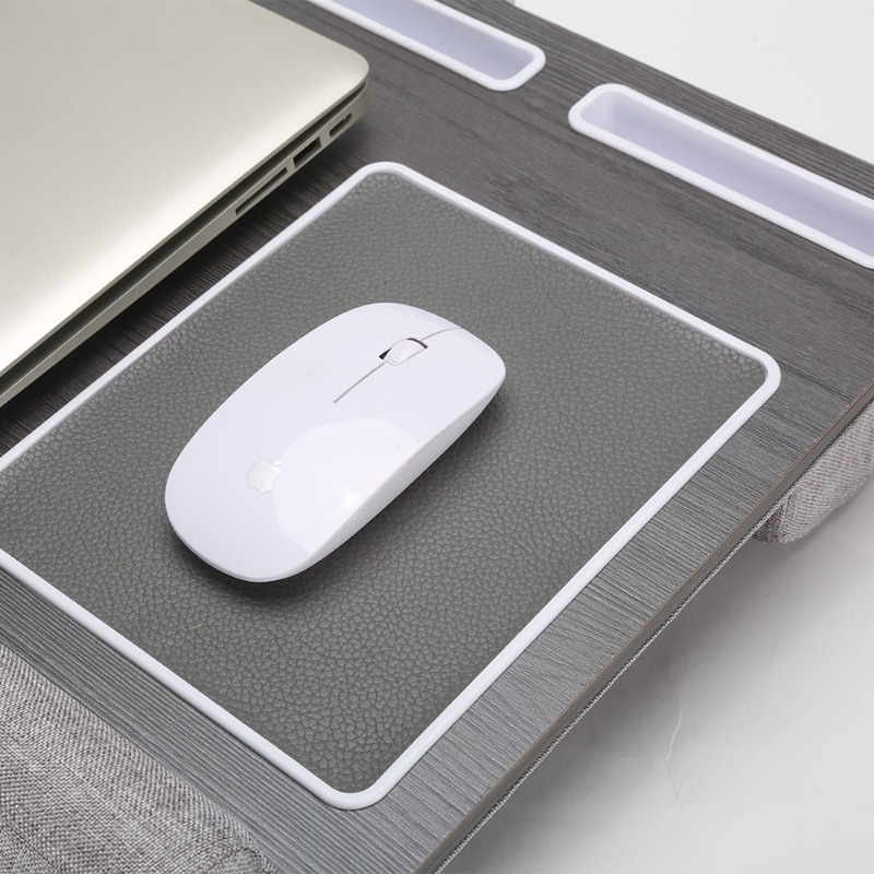 Conception de Table de pied de bureau d'ordinateur Portable polyvalente de barre antidérapante à Double rainure tapis de souris intégré utilisation avec canapé chambre Portable