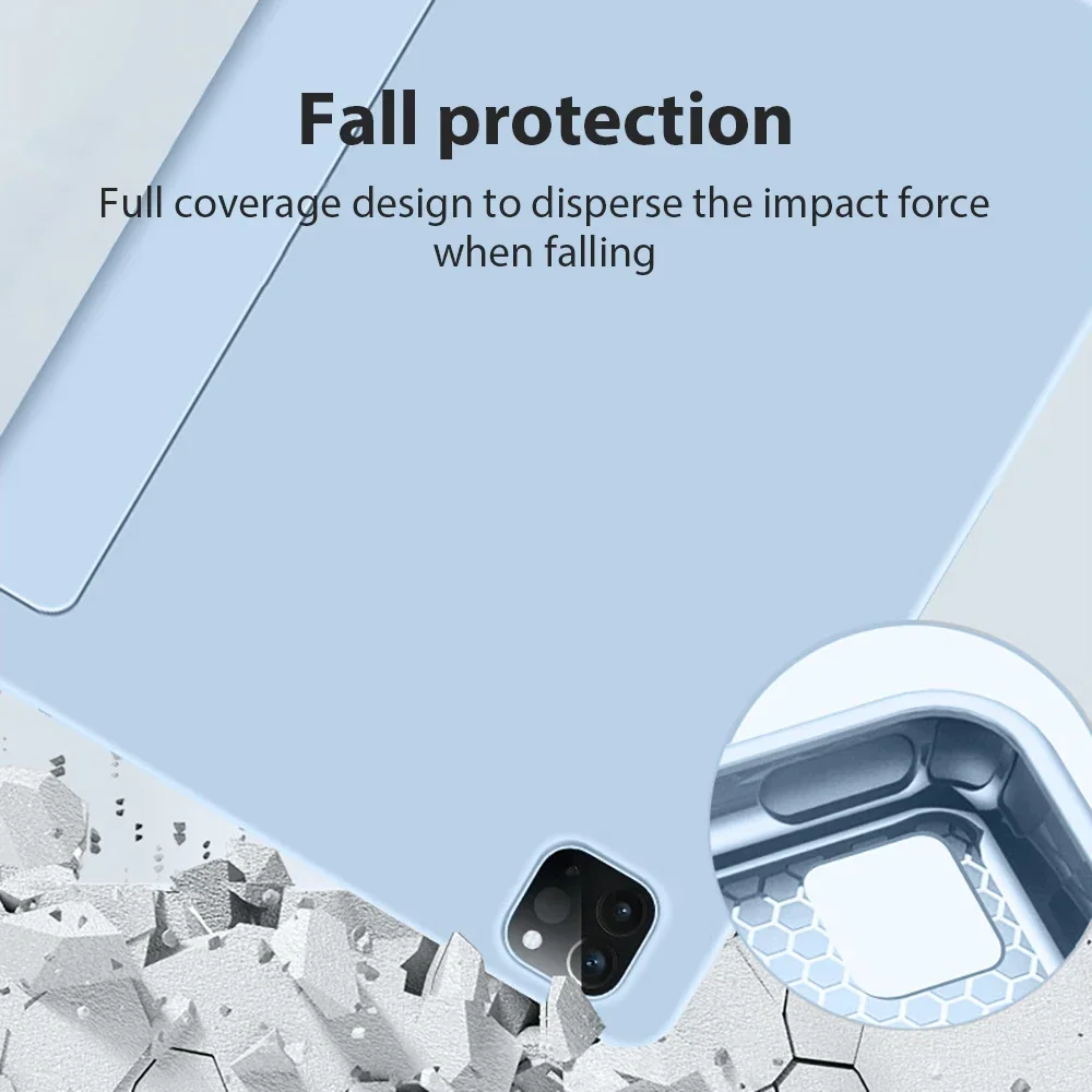 Para IPad Pro 13 11 12,9 pulgadas M4 M2 2024 10th 9th 10,9 Funda Air 5 4 3 2 para iPad 8th 7th Generación Funda mini 6 2021 Funda con soporte