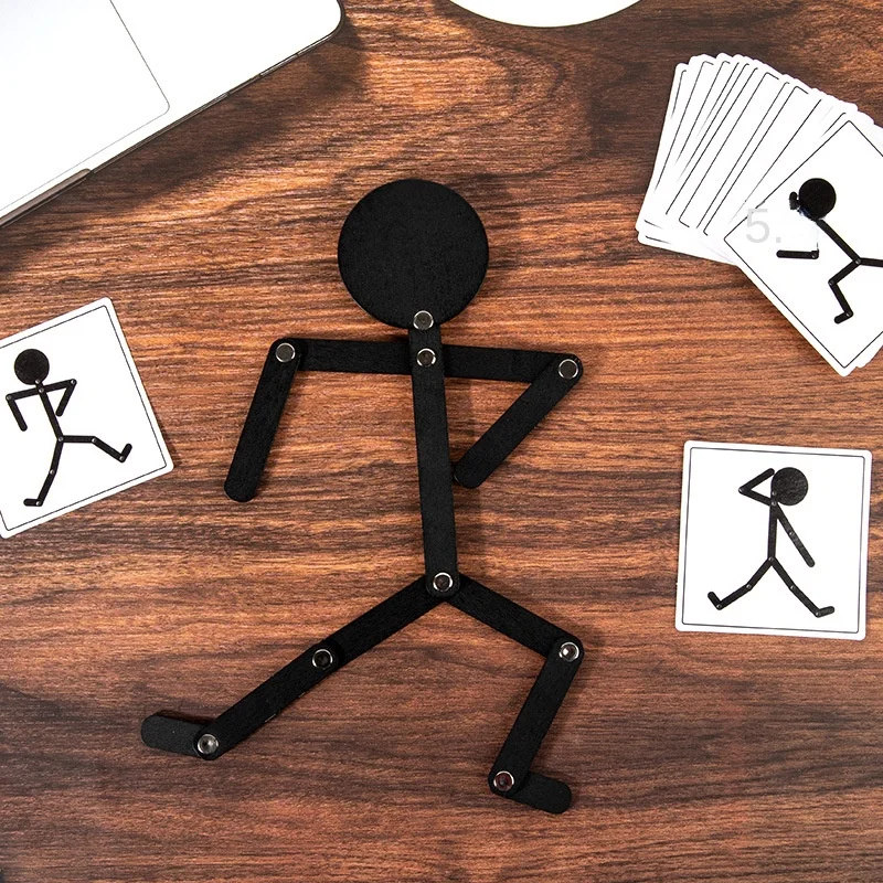 Bambini Montessori Educational Wooden Stick Men Puzzle Game Baby invention Kids Hand Skill Fine Motor Training assemblare i giocattoli
