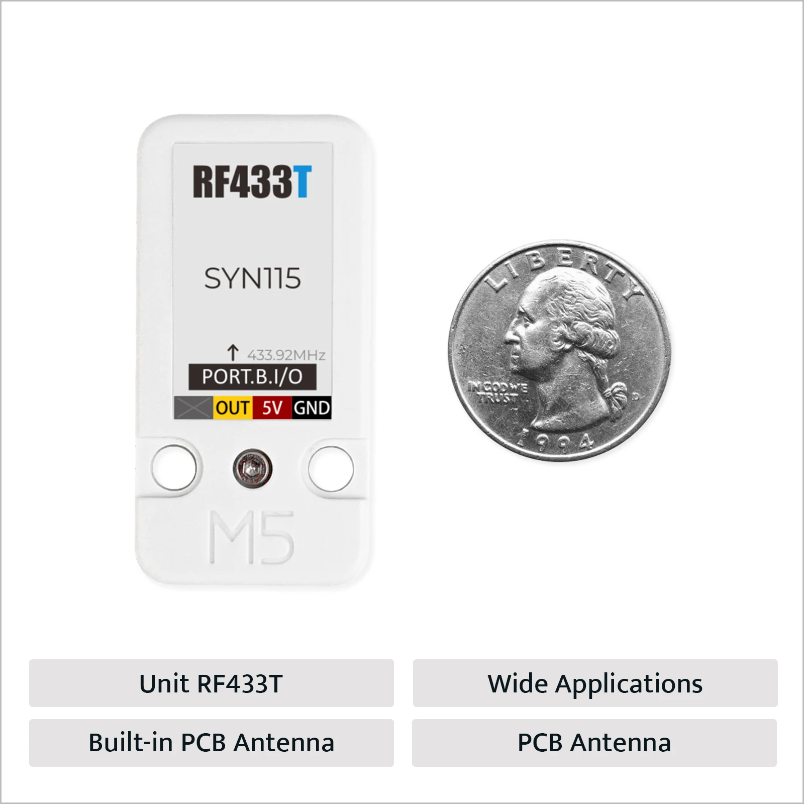 Официальный радиочастотный передатчик M5Stack 433 МГц (SYN115)