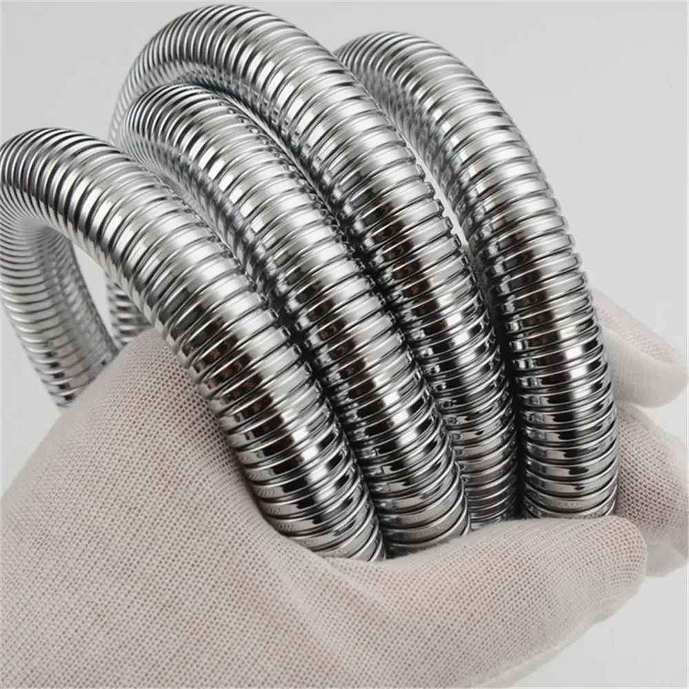 1.5/2 メートルブラック/シルバー SUS 304 フレキシブルシャワーホースロング浴室シャワーパイプ延長水道管プルパイプ浴室付属品