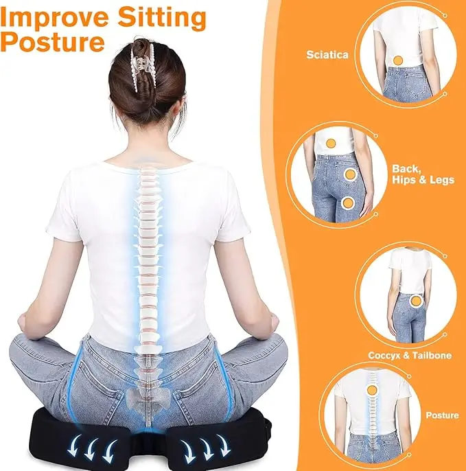 เบาะรองนั่งเบาะเก้าอี้สํานักงาน Coccyx Orthopedic Memory Foam U ที่นั่งเก้าอี้นวดเบาะ Pad เบาะนวดรถยนต์