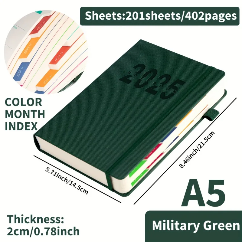 2025 Notebook, Personal Organizer - Self Discipline Plan, Academic Notebook, Memo, Travel Friendly Notebook
