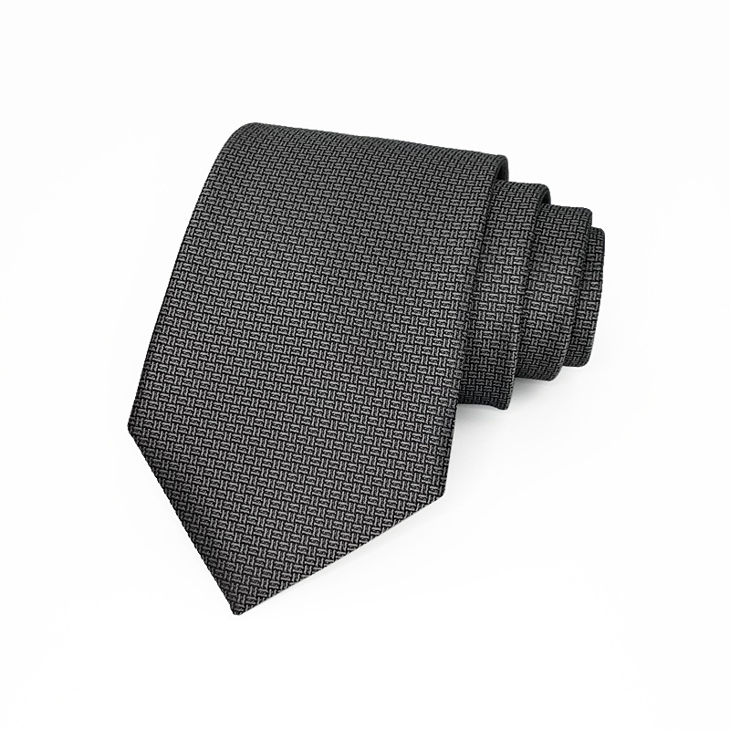 8cm Width Solid Color Dark Striped Neck Ties For Men Trendy Gentlemen Formal Brown Wine Necktie Wedding Party Suit Tuxedo Cravat