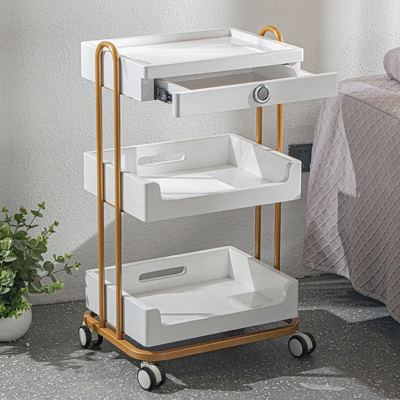 Carrinho de maquiagem com rodas para salão de beleza, equipamento de beleza, carrinho de armazenamento, móveis para salão de tatuagem, wodzek salonowy llst