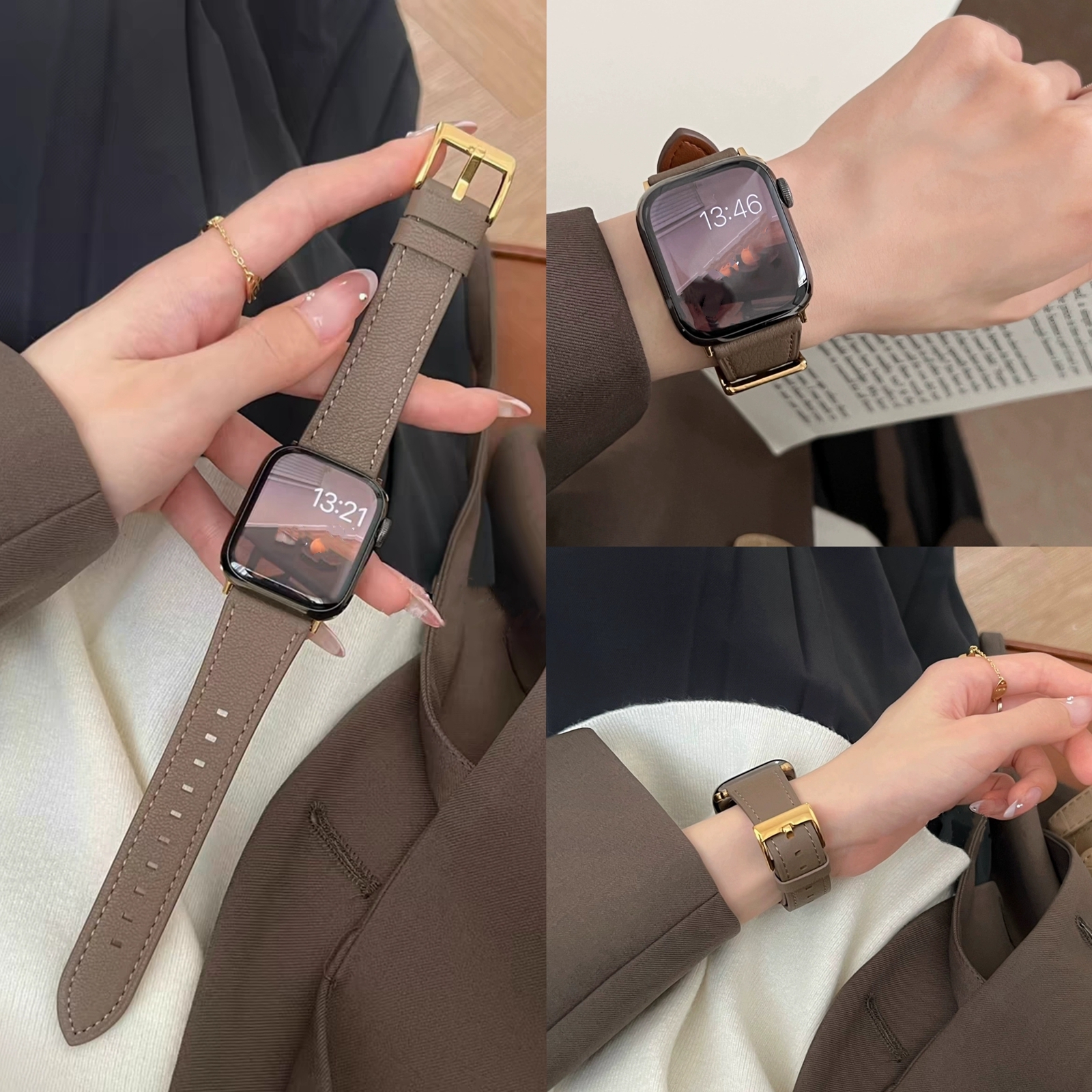 Correa de cuero para Apple Watch Band para mujer Correa deportiva 38mm 40mm 41mm 42mm 44mm 45mm 46mm 49mm, Correa para IWatch