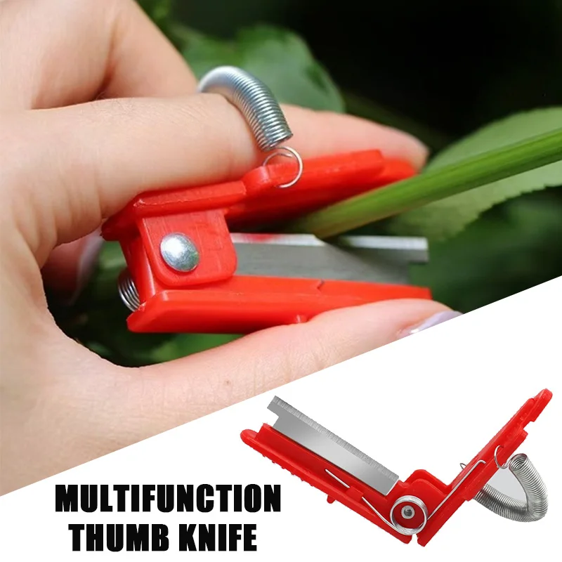 Multifunction Thumb Knife Garden Pruner Fruit Picking Device Safe Fruit Blade Tool Cutting Blade Rings Finger Protector Catcher