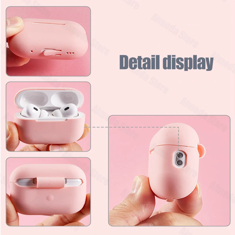 Dành Cho Tai Nghe AirPods Pro 2 Ốp Lưng Silicone Lỏng Dành Cho Tai Nghe AirPods 3 Pro 2 Ốp Lưng Mềm Tai Nghe Chụp Tai Protetcive Funda Cho AirPod pro 2 Pro2 Bao